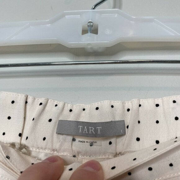 NWT Tart Collections Evan Polka Dot Cropped Pants Size Large Nude Black - Picture 7 of 12